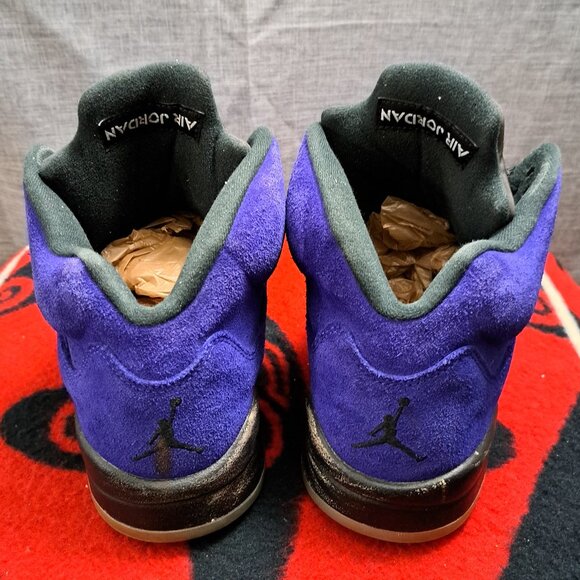 Size 10 Air Jordan 5 Retro Alternate Grape Purple Aqua Men’s (136027-500) - Picture 4 of 13